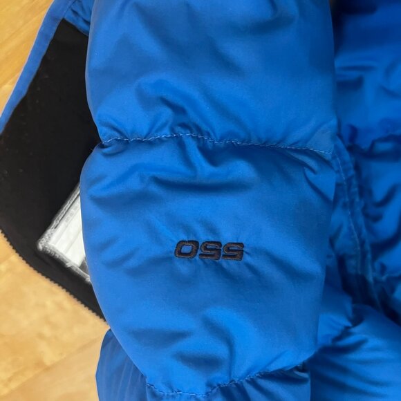 The North Face Boys Blue 550 Fill Goose Down Zip Up Jacket Coat Puffer LG 14/16 - Picture 5 of 8
